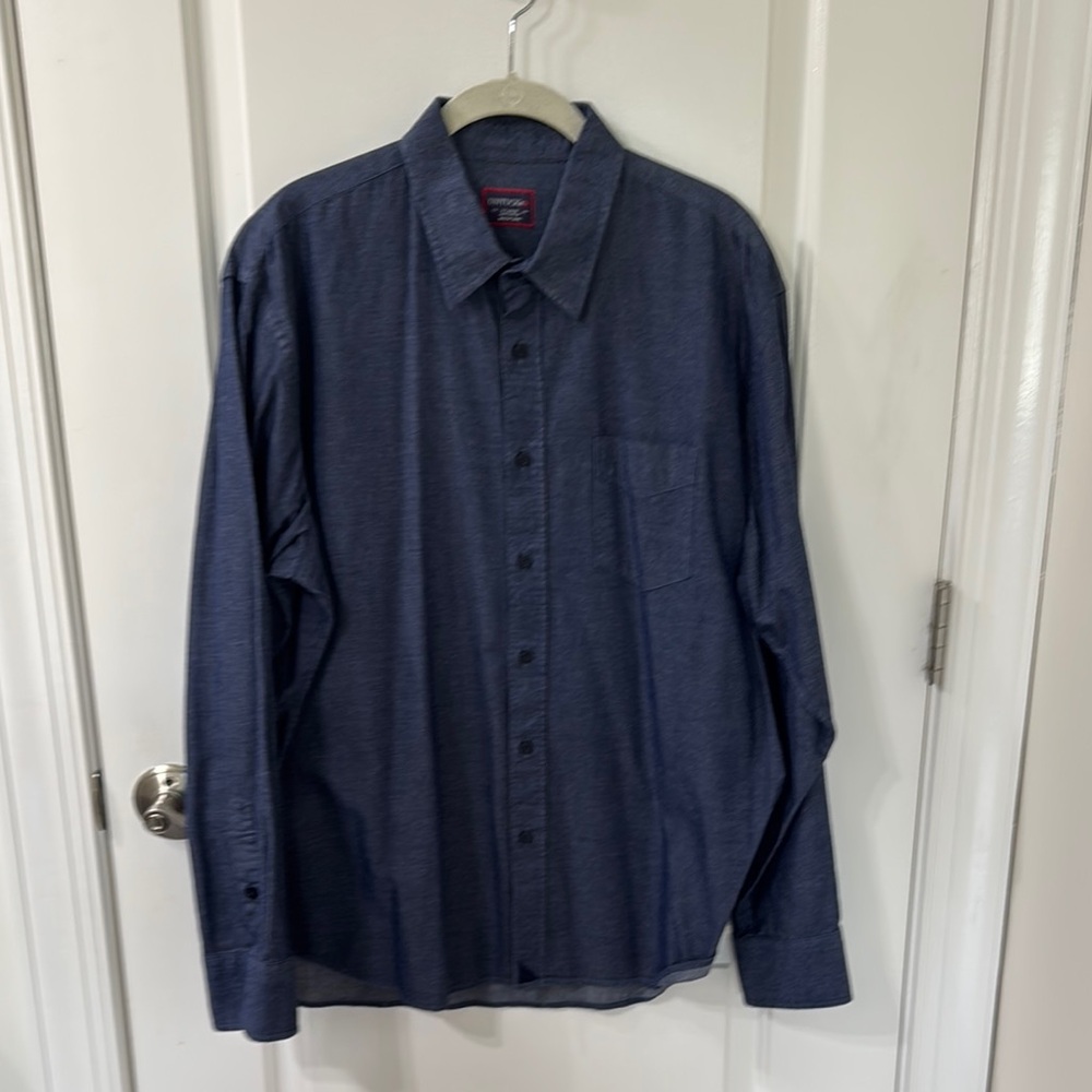 UNTUCKit Dark Blue Casual Button-Down Shirt